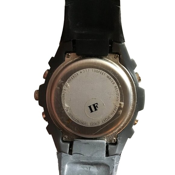 MENS GREY STEINLESS STEAL WATER RESISTANT WRISTWATCH - Picture 5 of 5